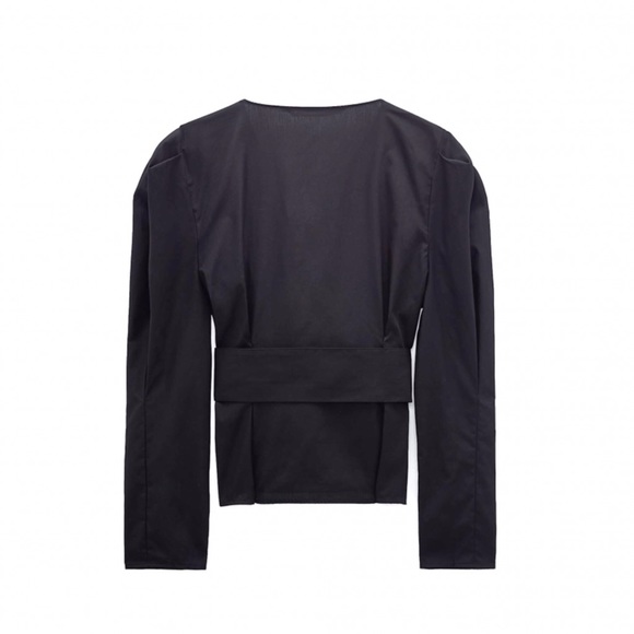 Zara NWT Poplin Blouse with Matching Belt in size XS. - Picture 7 of 9